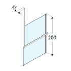 External bar frame version on the ceiling + towel holder