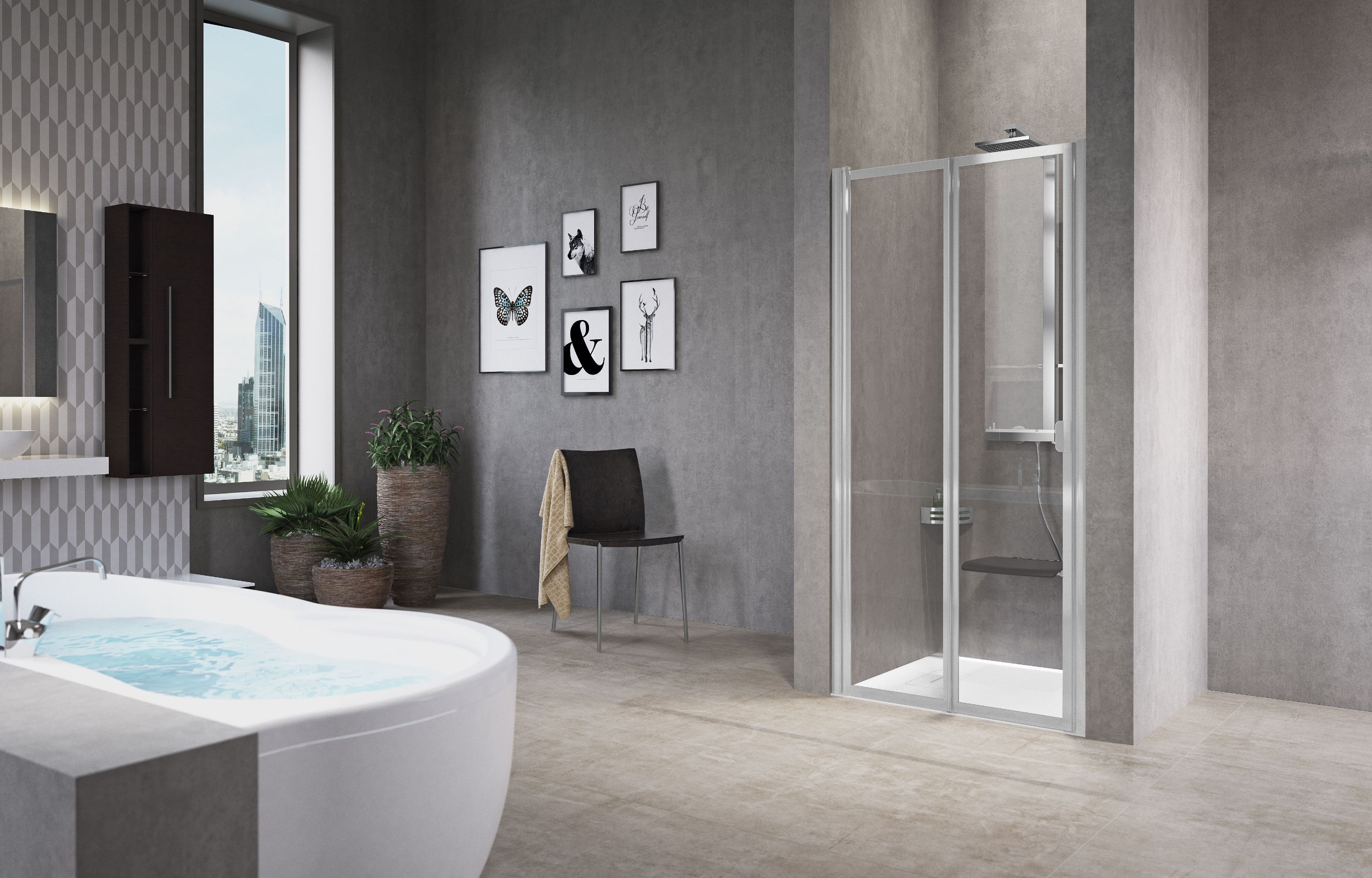 Sprchové kouty - Free 2 P vysoká verze