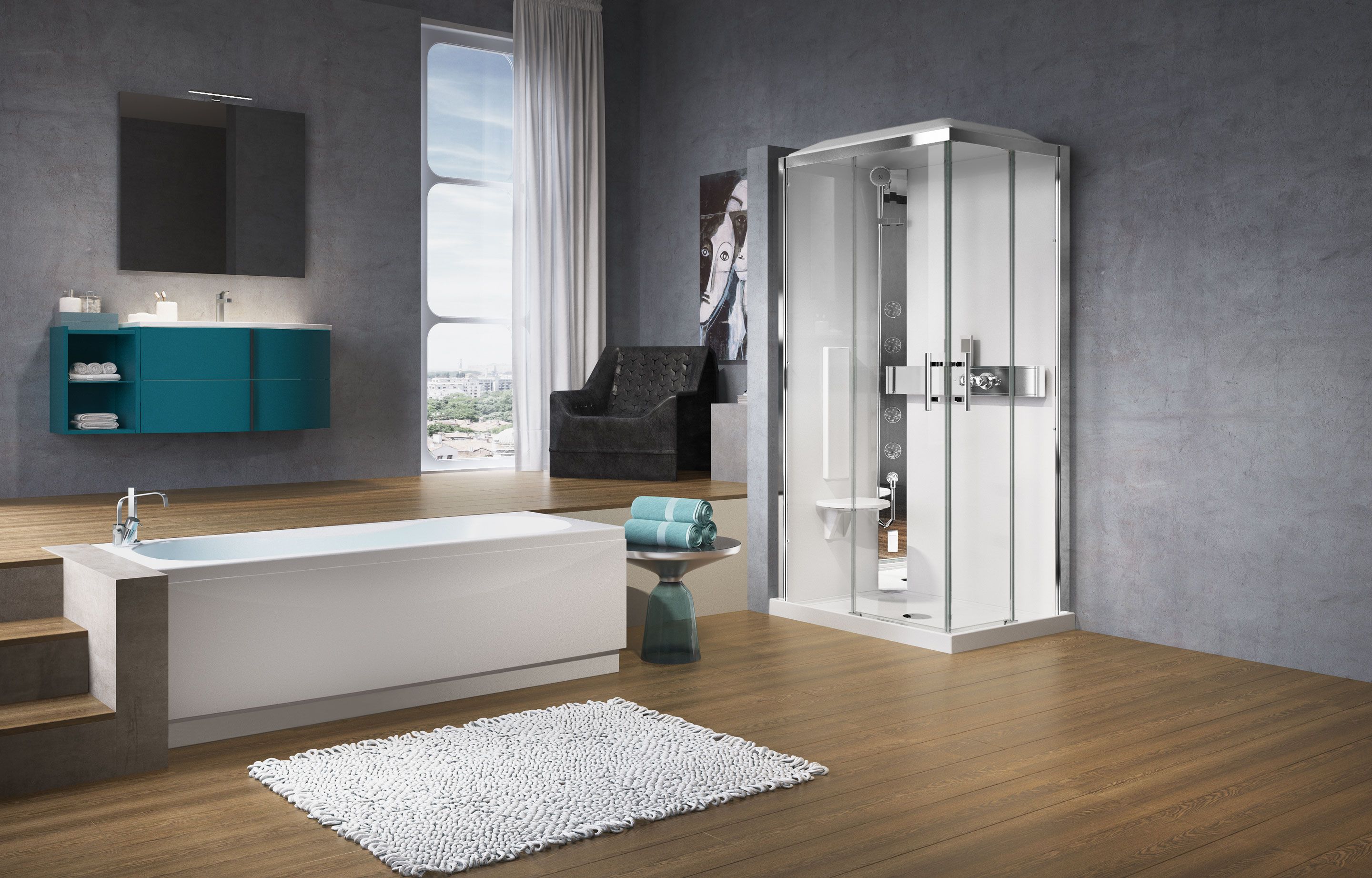 Sprchové kabiny - glax3a10070h2011