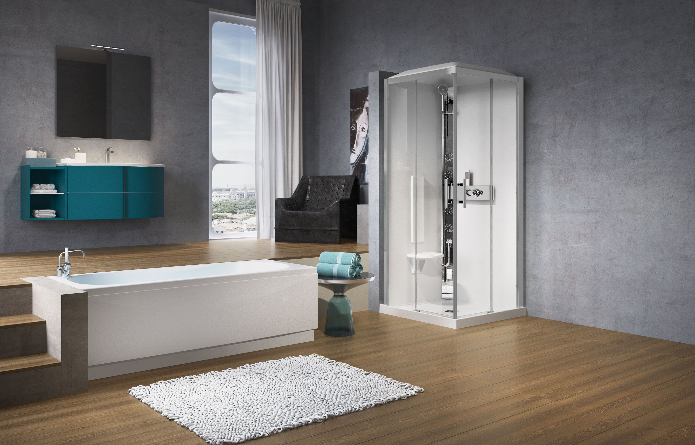 Sprchové kabiny - glax3a80h2011