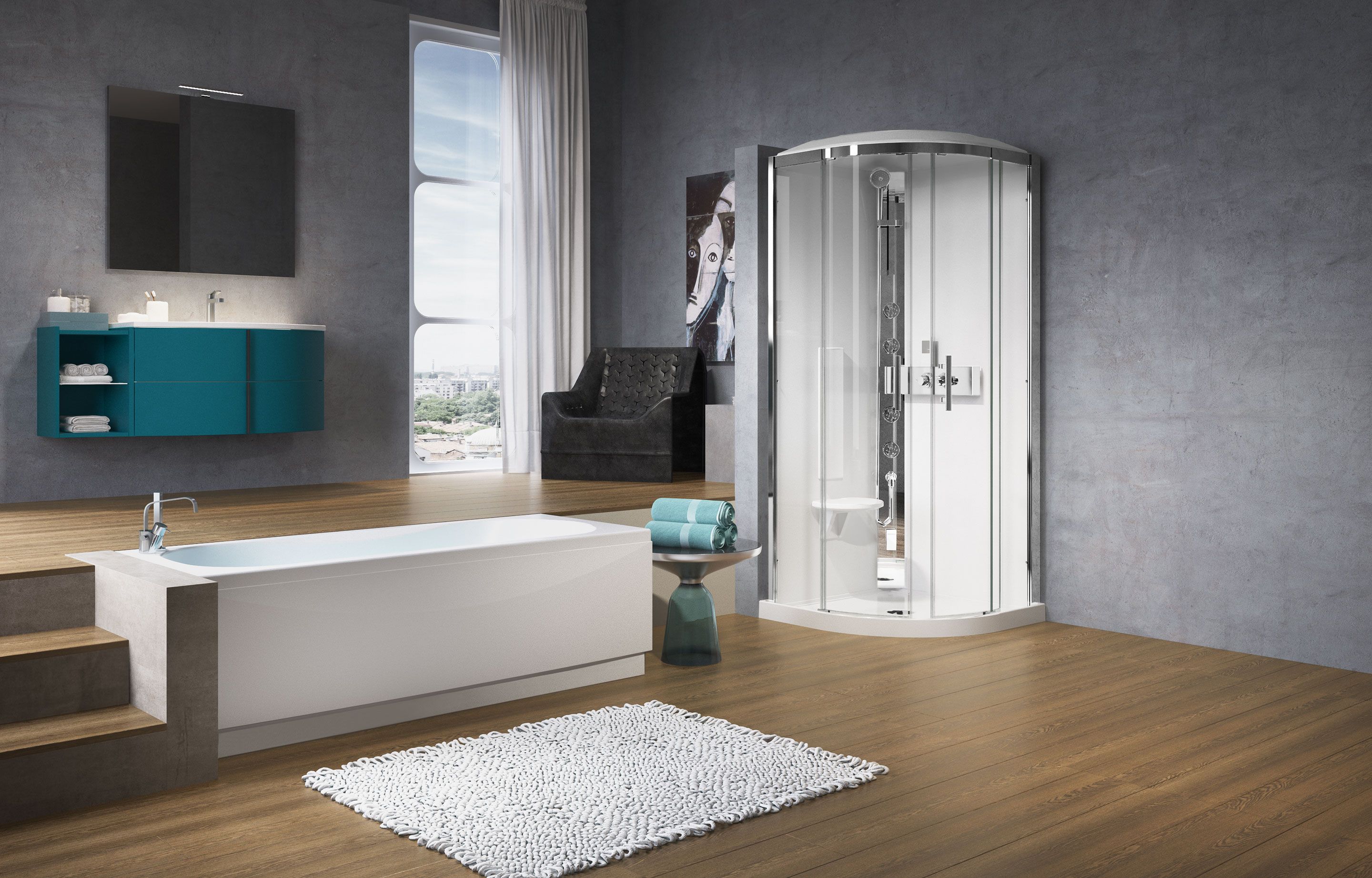 Sprchové kabiny - glax3r90h2011