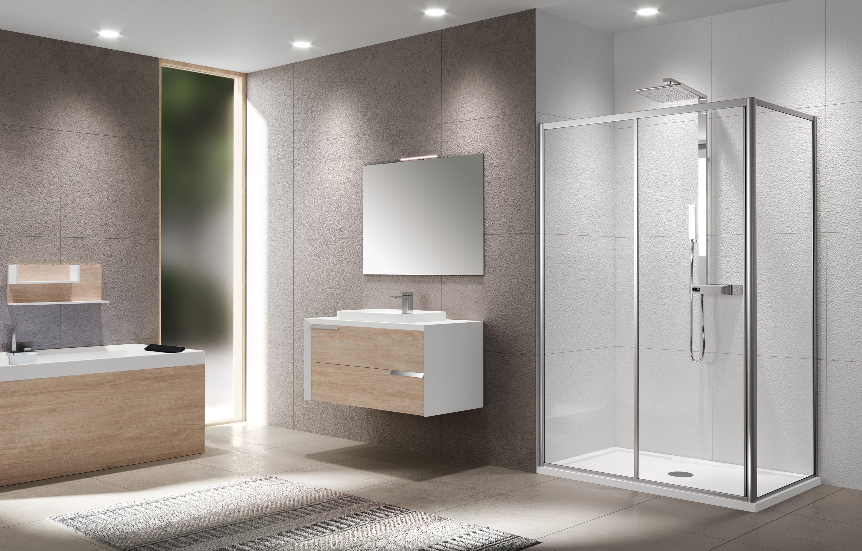 Koupelnová zástěna - Riviera 2.0 2P+F